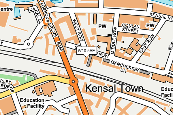 W10 5AE map - OS OpenMap – Local (Ordnance Survey)
