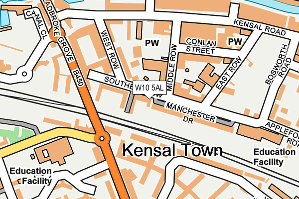 W10 5AL map - OS OpenMap – Local (Ordnance Survey)