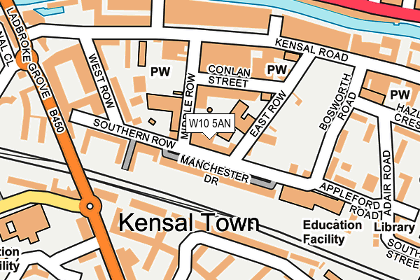 W10 5AN map - OS OpenMap – Local (Ordnance Survey)