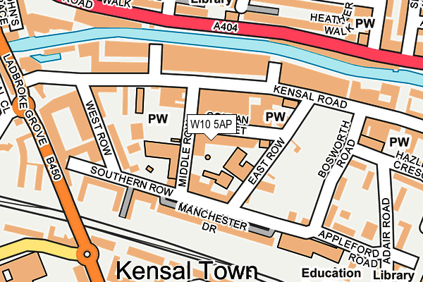 W10 5AP map - OS OpenMap – Local (Ordnance Survey)