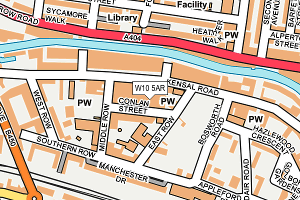 W10 5AR map - OS OpenMap – Local (Ordnance Survey)