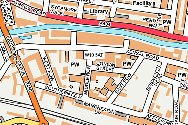 W10 5AT map - OS OpenMap – Local (Ordnance Survey)