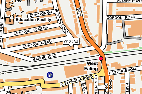 W10 5AU map - OS OpenMap – Local (Ordnance Survey)