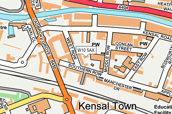 W10 5AX map - OS OpenMap – Local (Ordnance Survey)