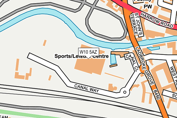 W10 5AZ map - OS OpenMap – Local (Ordnance Survey)