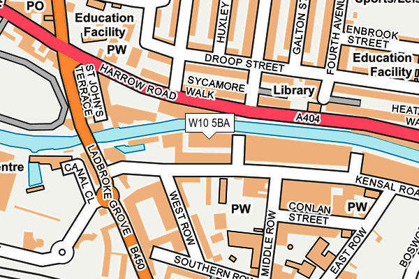 W10 5BA map - OS OpenMap – Local (Ordnance Survey)