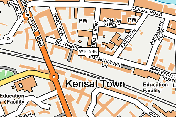 W10 5BB map - OS OpenMap – Local (Ordnance Survey)