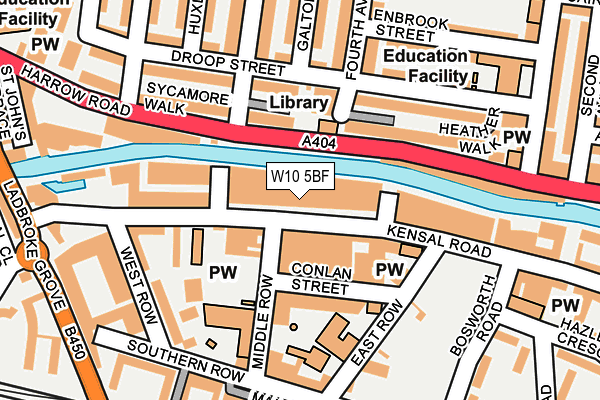 W10 5BF map - OS OpenMap – Local (Ordnance Survey)