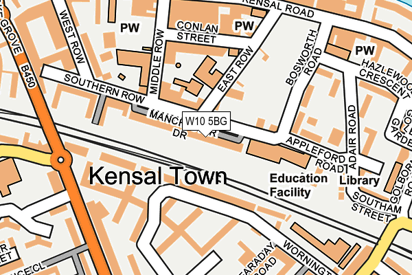 W10 5BG map - OS OpenMap – Local (Ordnance Survey)