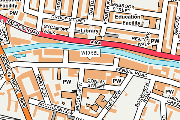 W10 5BL map - OS OpenMap – Local (Ordnance Survey)