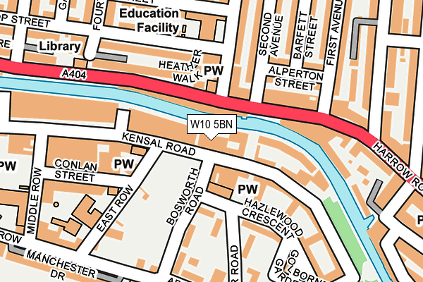 W10 5BN map - OS OpenMap – Local (Ordnance Survey)