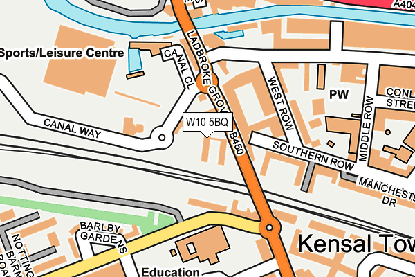 W10 5BQ map - OS OpenMap – Local (Ordnance Survey)