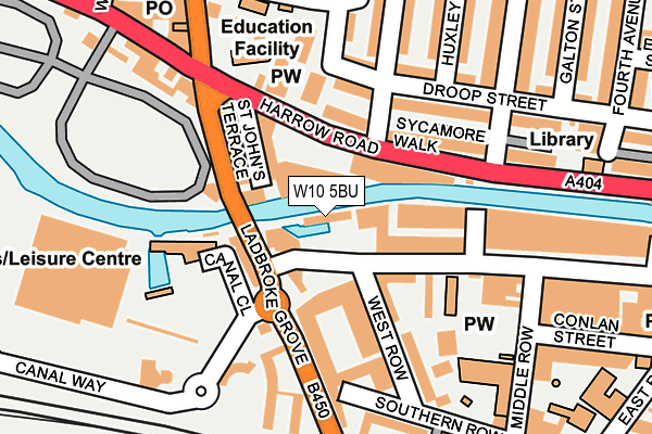 W10 5BU map - OS OpenMap – Local (Ordnance Survey)