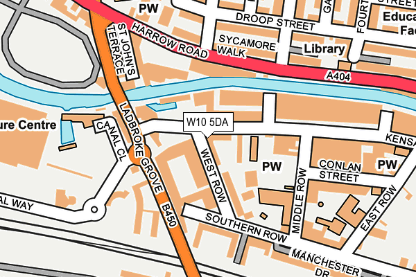 W10 5DA map - OS OpenMap – Local (Ordnance Survey)