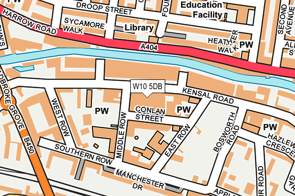 W10 5DB map - OS OpenMap – Local (Ordnance Survey)