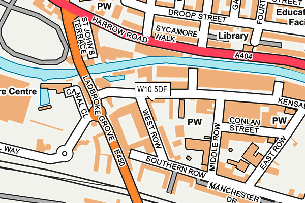 W10 5DF map - OS OpenMap – Local (Ordnance Survey)