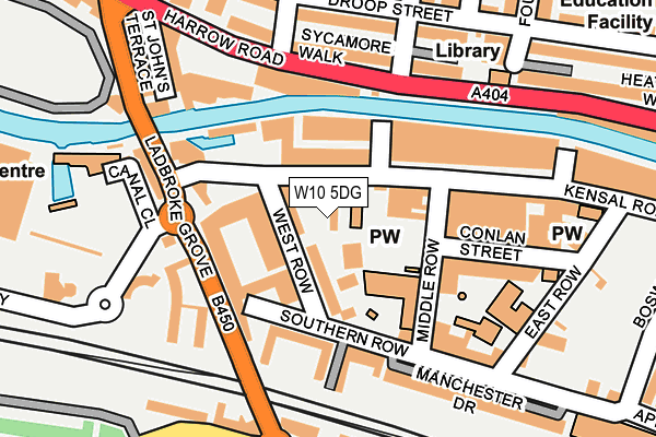 W10 5DG map - OS OpenMap – Local (Ordnance Survey)
