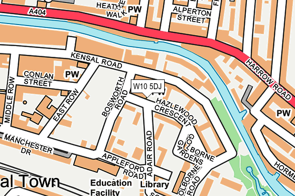 W10 5DJ map - OS OpenMap – Local (Ordnance Survey)