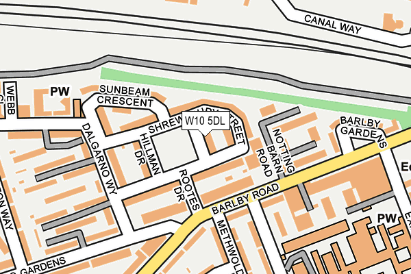 W10 5DL map - OS OpenMap – Local (Ordnance Survey)