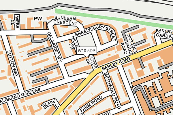 W10 5DP map - OS OpenMap – Local (Ordnance Survey)