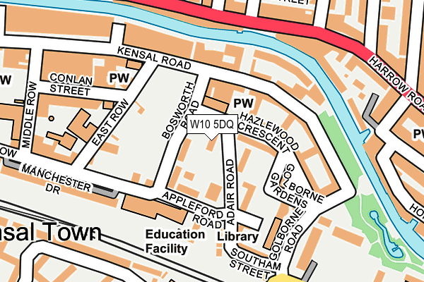 W10 5DQ map - OS OpenMap – Local (Ordnance Survey)
