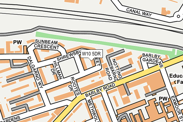 W10 5DR map - OS OpenMap – Local (Ordnance Survey)