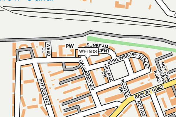 W10 5DS map - OS OpenMap – Local (Ordnance Survey)