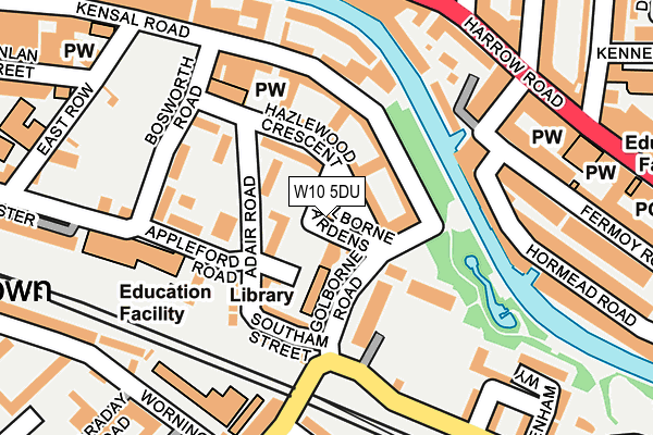 W10 5DU map - OS OpenMap – Local (Ordnance Survey)