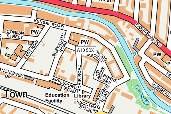 W10 5DX map - OS OpenMap – Local (Ordnance Survey)