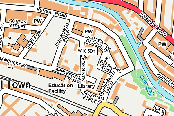 W10 5DY map - OS OpenMap – Local (Ordnance Survey)