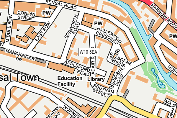 W10 5EA map - OS OpenMap – Local (Ordnance Survey)