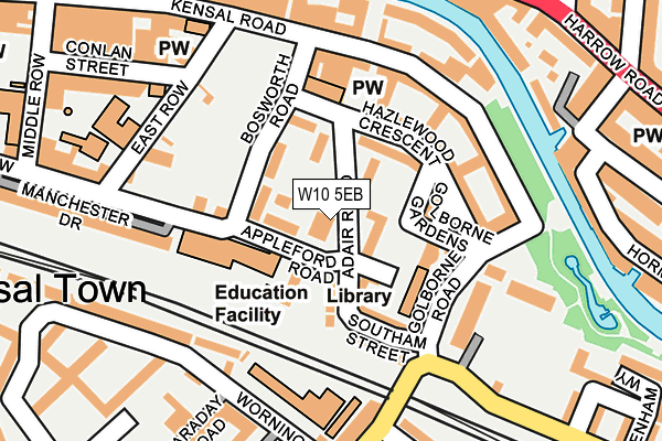 W10 5EB map - OS OpenMap – Local (Ordnance Survey)