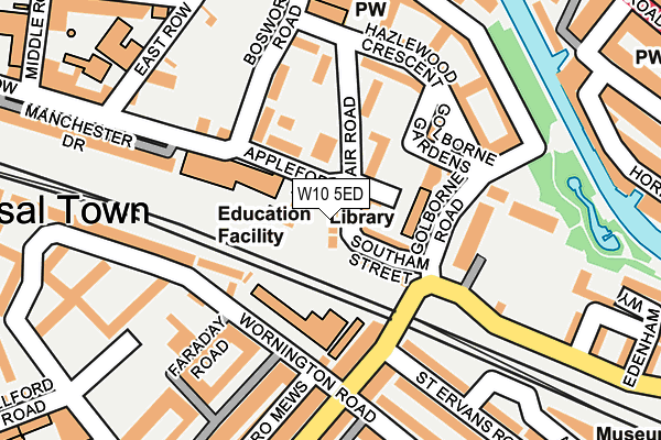 W10 5ED map - OS OpenMap – Local (Ordnance Survey)