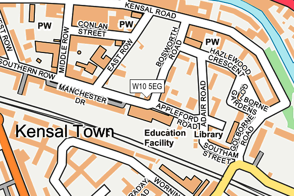 W10 5EG map - OS OpenMap – Local (Ordnance Survey)