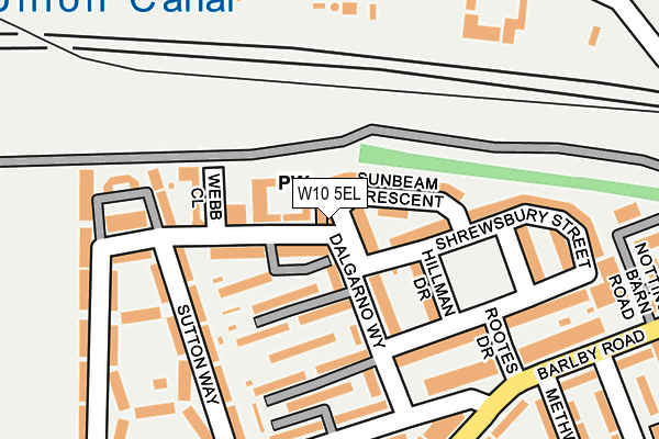 W10 5EL map - OS OpenMap – Local (Ordnance Survey)