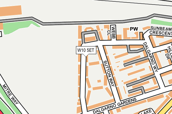 W10 5ET map - OS OpenMap – Local (Ordnance Survey)