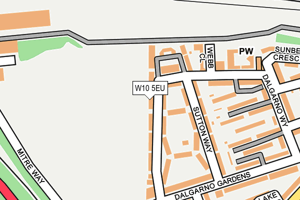 W10 5EU map - OS OpenMap – Local (Ordnance Survey)