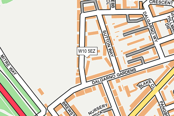 W10 5EZ map - OS OpenMap – Local (Ordnance Survey)