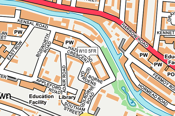W10 5FR map - OS OpenMap – Local (Ordnance Survey)