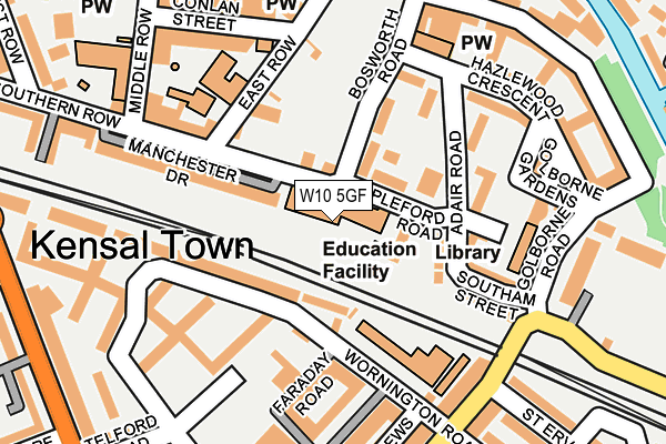 W10 5GF map - OS OpenMap – Local (Ordnance Survey)