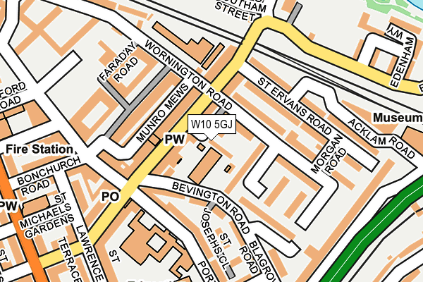 W10 5GJ map - OS OpenMap – Local (Ordnance Survey)