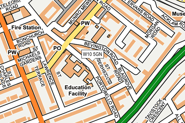 W10 5GN map - OS OpenMap – Local (Ordnance Survey)