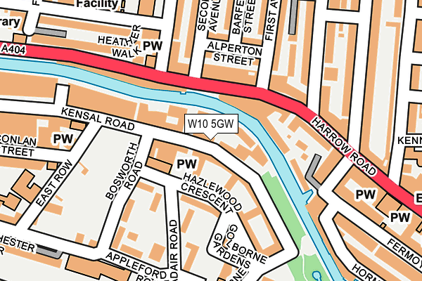 W10 5GW map - OS OpenMap – Local (Ordnance Survey)