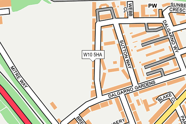 W10 5HA map - OS OpenMap – Local (Ordnance Survey)