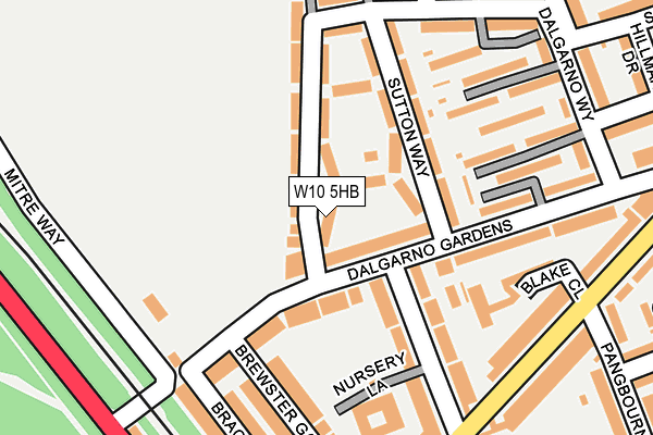 W10 5HB map - OS OpenMap – Local (Ordnance Survey)