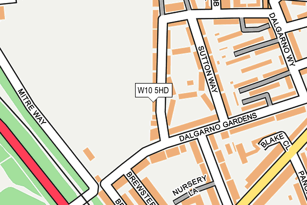 W10 5HD map - OS OpenMap – Local (Ordnance Survey)