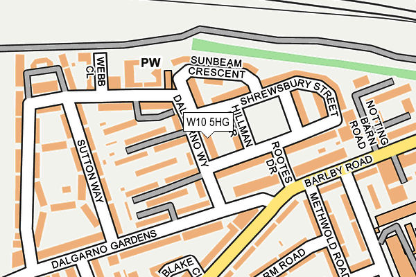 W10 5HG map - OS OpenMap – Local (Ordnance Survey)