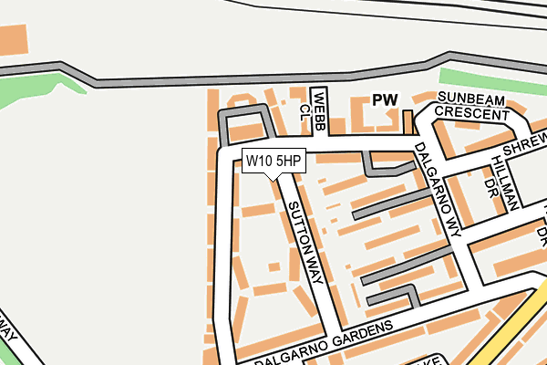 W10 5HP map - OS OpenMap – Local (Ordnance Survey)