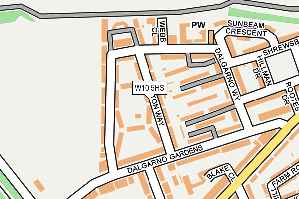 W10 5HS map - OS OpenMap – Local (Ordnance Survey)