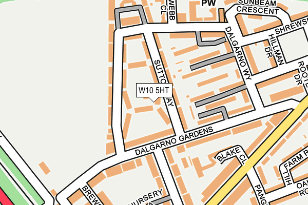 W10 5HT map - OS OpenMap – Local (Ordnance Survey)